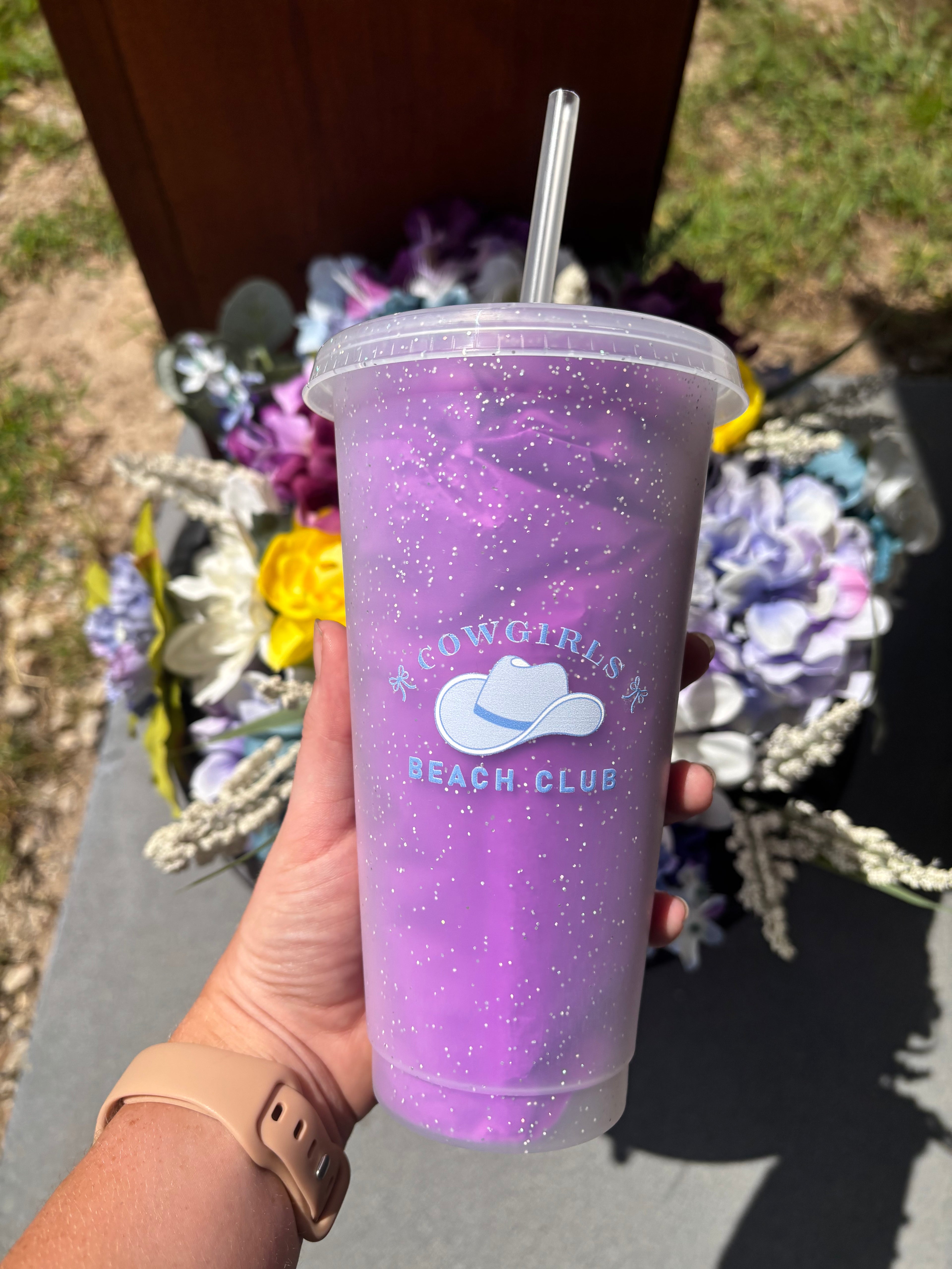 Cowgirls Beach Club Glitter Cup