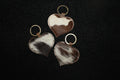 Heart Cowhide Keychain