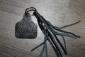 Cowtag Embossed Leather Keychain