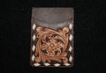 Tooled Leather Credit Card Holder