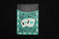 Turquoise Gambler Tooled Leather Credit Card Holder